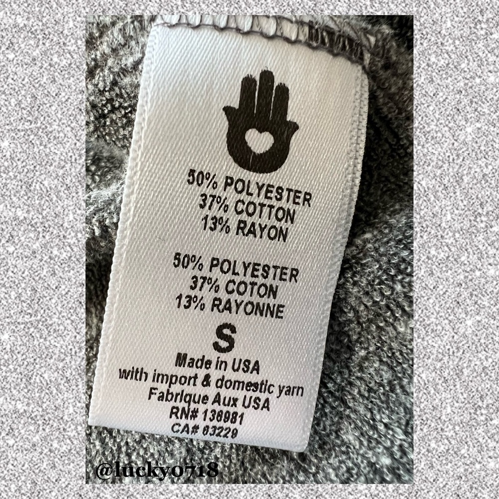 Spiritual Gangster Gray with side Rainbow Stripe Sweatpants Sz S - Picture 6 of 6